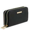 Angled View Of The Black Ladies Purse