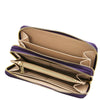 Internal Zip Compartment View Of The Purple Ladies Purse
