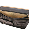 Internal Compartment View Of The Black Leather Messenger Bag For Men