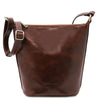 Front View Of The Brown  Shoulder Handbag
