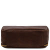 Underneath Front View Of The Dark Brown Toiletry Bag