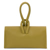 Rear View Of The Green Womens Leather Clutch