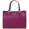 Front View Of The Purple Ruga Handbag