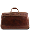 Rear View Of The Brown Large Leather Trolley bag