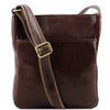 Front View Of The Dark Brown Mens Leather Bag