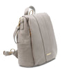 Angled View Of The Light Grey Ladies Backpack