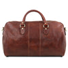Rear View Of The Travel Bag Of The Brown Leather Duffle Bag Large And Travel Toiletry Bag