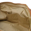 Internal Pocket View Of The Travel Bag Of The Natural Leather Duffle Bag Large And Travel Toiletry Bag