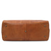 Underneath View Of The Travel Bag Of The Natural Leather Duffle Bag Large And Travel Toiletry Bag