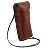 Side View Of The Brown Large Luxury Glasses Case