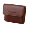 Angled View Of The Brown Leather Card Holder