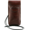 Front View Of The Brown Large Luxury Glasses Case