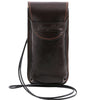Front View Of The Dark Brown Large Luxury Glasses Case
