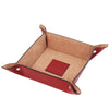 Top View Of The Large Tidy Tray Part Of, The Red Luxury Leather Desk Set