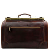 Rear View Of Bag 1 Of The Brown Leather Luggage Set