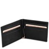 Open Wallet View Of The Black Money Clip Card Holder