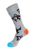 Side View Of The Heather Grey Cool Socks