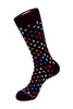 Side View Of The Black Diamond - Diamond Pattern Socks