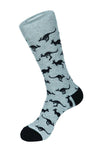 Side View Of The Grey Black Kangaroo Socks