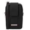 Front View Of The Black Mobile Phone Crossbody Bag