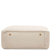 Womens Leather Shopping Bag and Zip Around Wallet Set showing the bottom view with gold studs for durability.
