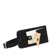 Luggage Tag View Of The Black Aristocratic Voyager Leather Duffle Bag Small