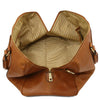 Internal Compartment View Of The Natural Aristocratic Voyager Leather Duffle Bag Small