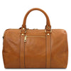 Rear View Of The Natural Aristocratic Voyager Leather Duffle Bag Small