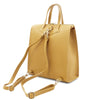 Rear View Of The Pastel Yellow Backpack Handbag