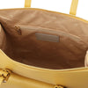 Internal Zip Pocket View Of The Pastel Yellow Backpack Handbag