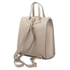 Rear View Of The Light Taupe Backpack Handbag 