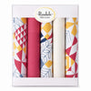 Retro Cotton Handkerchiefs - 5 Pack Gift Box Red