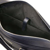 Internal Pocket View Of The  Dark Blue Business Laptop Bag