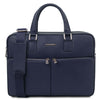 Front View Of The Dark Blue Business Laptop Bag