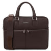Front View Of The  Dark Brown Business Laptop Bag