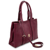 Angled And Shoulder Strap View Of The Bordeaux Shoulder Bags For Women