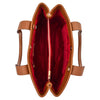 Interior view of Leather Shoulder Bag and Zip Around Wallet Set showcasing spacious compartments and zippered pocket.