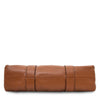 Leather Shoulder Bag and Zip Around Wallet Set in rich cognac, showcasing premium pebbled leather texture.