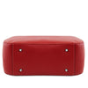 Underneath View Of The Lipstick Red Ladies Leather Handbag