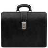 Front View Of The Black Leather Doctor Bag