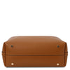 Underneath View Of The Cognac Italian Leather Bag