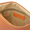 Internal Zip Pocket View Of The Apricot Clutch