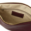 Internal Zip Pocket View Of The Bordeaux Clutch