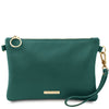 Front View Of The Teal Clutch