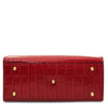 Underneath View Of The Red Croc Print Handbag