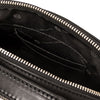 Internal Pocket View Of The Black Crossbody Bag Leather
