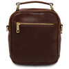 Rear View Of The Dark Brown Crossbody Bag Leather