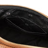 Internal Pocket View Of The Natural Crossbody Bag Leather