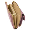Inside view of a Crossbody Phone Wallet for Women, showcasing spacious compartments and stylish design.