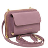 Crossbody Phone Wallet for Women in lilac with gold hardware featuring a secure closure and adjustable strap.